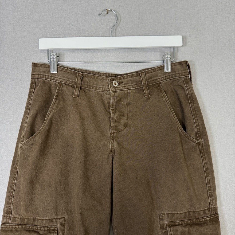 Sundance Cargo Pants Womens 6 Brown Cotton Utility Straight Leg Baggy Gorpcore - Picture 3 of 13